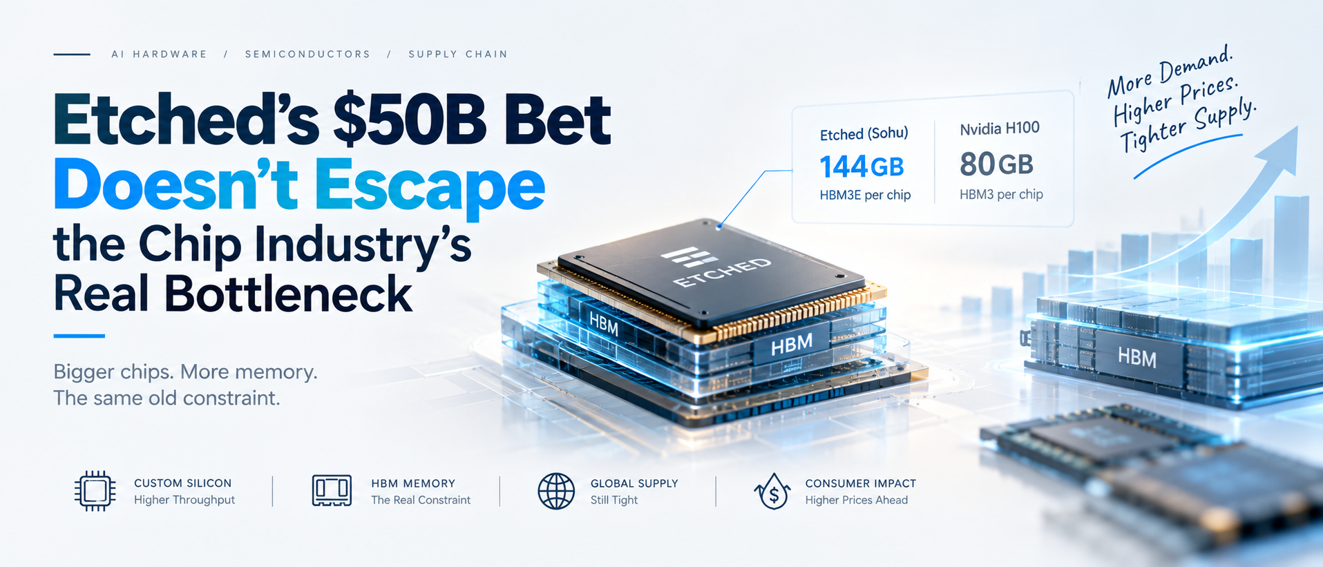 Etched's $50B Bet Doesn't Escape the Chip Industry's Real Bottleneck