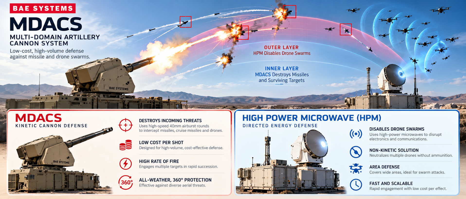 BAE Systems Just Unveiled a Cannon Shield Against Drone Swarms. Missiles Could Be the Bigger Problem.