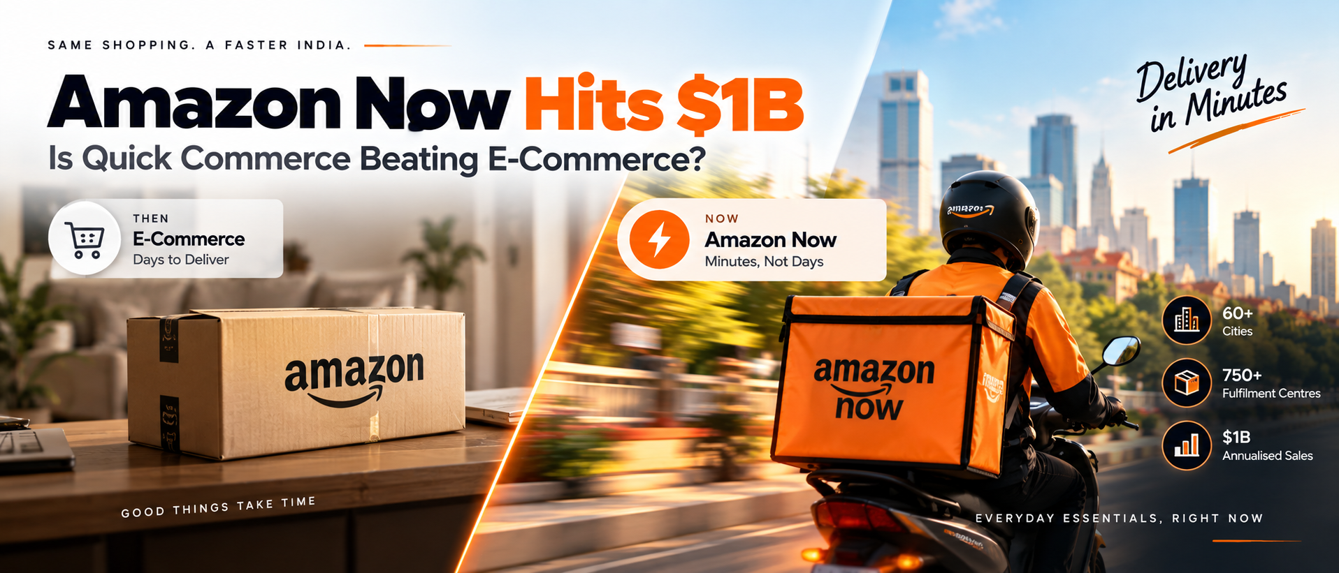 Amazon Now Hits $1B: Is Quick Commerce Beating E-Commerce?