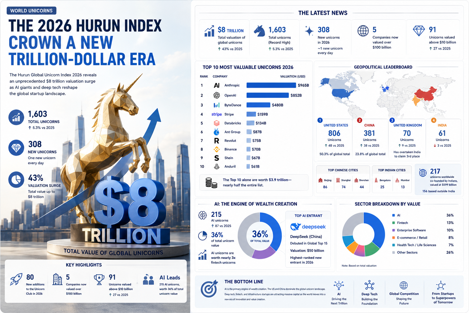 World Unicorns: The 2026 Hurun Index Crown a New Trillion-Dollar Era