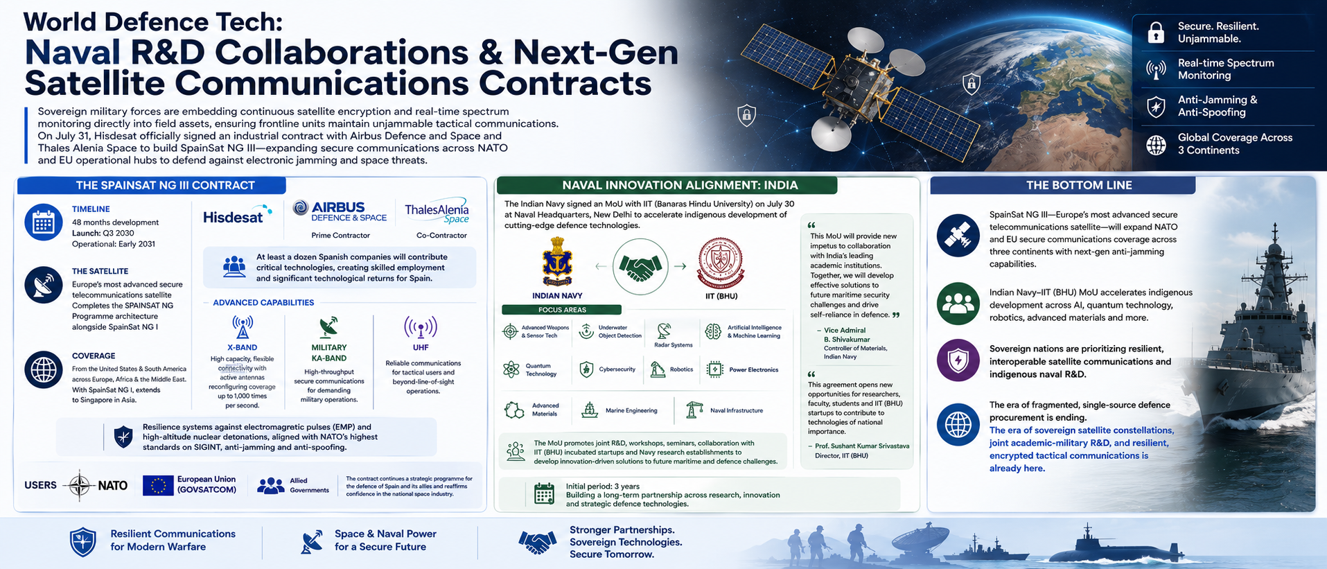 Naval R&D Collaborations & Next-Gen Satellite Communications Contracts