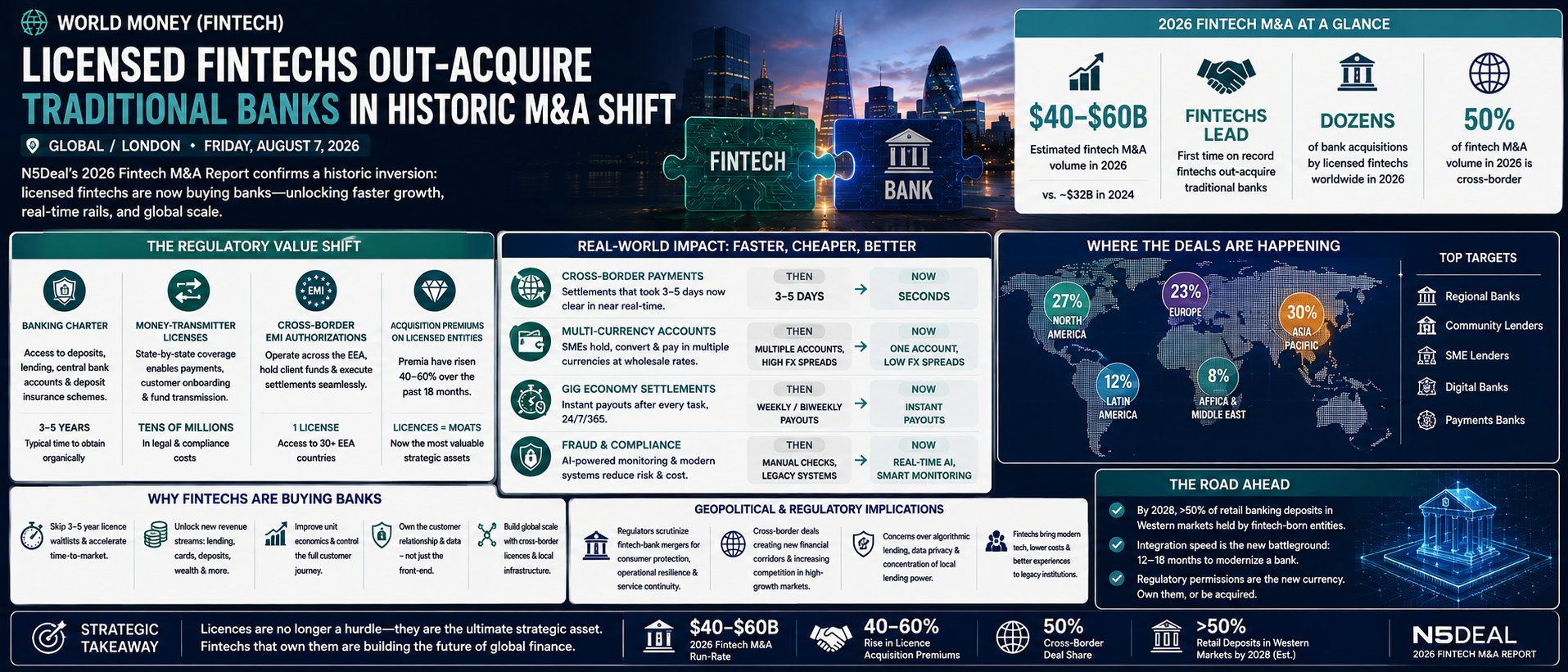 Licensed Fintechs Out-Acquire Traditional Banks in Historic M&A Shift